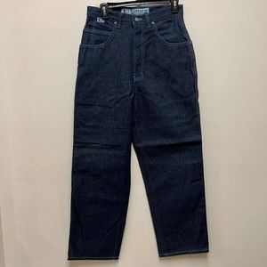 Vtg Culture Jeans 28x30 Baggy Fit Y2K Skater Wide Leg Embroidered Pocket Blue